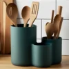 Moderno Portautensilios de Cocina con Tres Recipientes