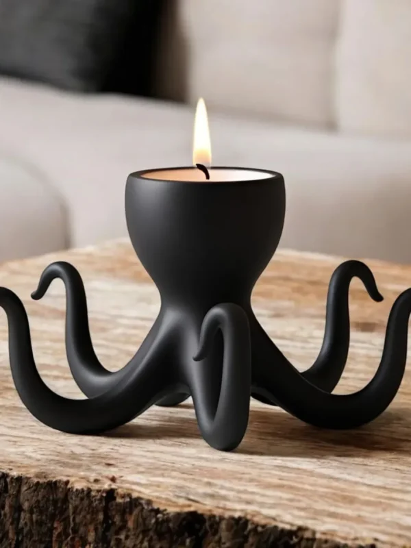Candelabro Pulpo – Sostén de Velas con Estilo Marino
