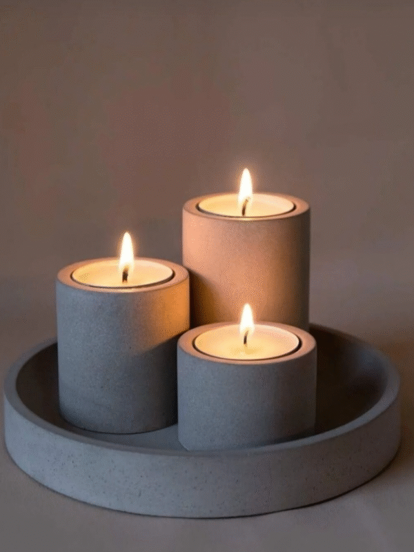 1 Set de velas cilíndricas minimalistas